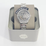Fossil Rye Automatic Skeleton Silver Dial Silver Steel Strap Watch for Women - BQ3753 Buy Now By Fossil