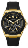 Guess Legacy Black Dial Black Rubber Strap Watch for Men - W1049G5 Buy Now By Guess