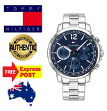 Tommy Hilfiger London Chronograph Quartz Blue Dial Silver Steel Strap Watch for Men - 1791534 Buy Now By Tommy Hilfiger
