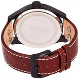 Hugo Boss Aeroliner Maxx Black Dial Brown Leather Strap Watch For Men - 1513079 Buy Now By Hugo Boss