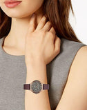 Emporio Armani Quartz Grey Dial Brown Leather Strap Watch For Women - AR11172 Buy Now By Emporio Armani