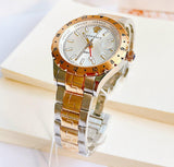 Versace Hellenyium GMT Silver Dial Two Tone Steel Strap Watch for Men - V11030015 Buy Now By Versace