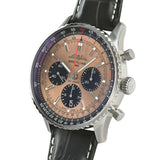 Breitling Navitimer B01 Chronograph 43 Brown Dial Black Leather Strap Watch for Men - AB0138241K1P1 Buy Now By Breitling