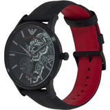 Emporio Armani Meccanico Skeleton Black Dial Black Leather Strap Watch For Men - AR60046 Buy Now By Emporio Armani