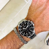 Emporio Armani Diver Chronograph Quartz Black Dial Silver Steel Strap Watch For Men - AR11360 Buy Now By Emporio Armani