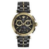 Versace Aion Chronograph Black Dial Black Steel Strap Watch for Men - VE1D01620 Buy Now By Versace