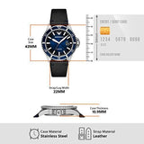 Emporio Armani Diver Three-Hand Quartz Blue Dial Blue Leather Strap Watch For Men - AR11516 Buy Now By Emporio Armani