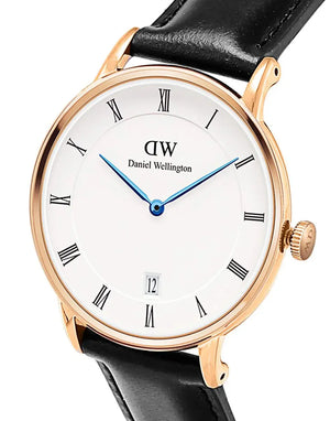 Daniel Wellington Dapper Sheffield White Dial Black Leather Strap Watch For Men - DW00100092 Buy Now By Daniel Wellington