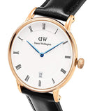 Daniel Wellington Dapper Sheffield White Dial Black Leather Strap Watch For Men - DW00100092 Buy Now By Daniel Wellington