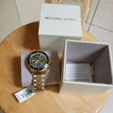 Michael Kors Bayville Chronograph Black Dial Gold Steel Strap Watch For Men - MK8726 Buy Now By Michael Kors
