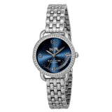 Coach Glitz Blue Dial Silver Steel Strap Watch for Women - 14502693 Buy Now By Coach