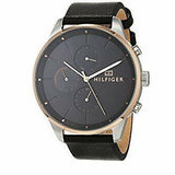 Tommy Hilfiger Chase Chronograph Quartz Grey Dial Black Leather Strap Watch For Men - 1791488 Buy Now By Tommy Hilfiger