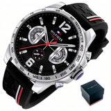 Tommy Hilfiger Decker Quartz Black Dial Black Rubber Strap Watch for Men - 1791473 Buy Now By Tommy Hilfiger