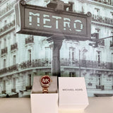 Michael Kors Janelle Quartz Maroon Dial Rose Gold Steel Strap Watch For Women - MK7382 Buy Now By Michael Kors