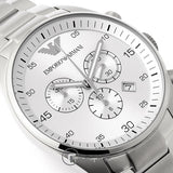 Emporio Armani Sportivo Chronograph Silver Dial Silver Steel Strap Watch For Men - AR5963 Buy Now By Emporio Armani