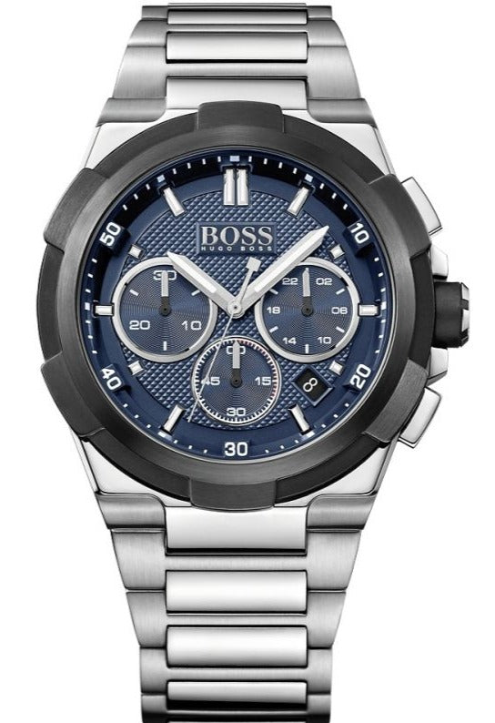 Hugo Boss Supernova Chronograph Blue Dial Silver Steel Strap Watch for Men - 1513360 Buy Now By Hugo Boss