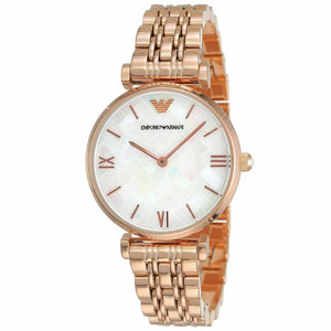 Emporio Armani Mother of Pearl Dial Rose Gold Steel Strap Watch For Women - AR11110 Buy Now By Emporio Armani