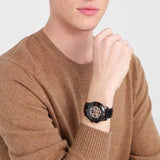 Fossil Grant Sport Automatic Skeleton Black Dial Black Leather Strap Watch for Men - ME3138 Buy Now By Fossil