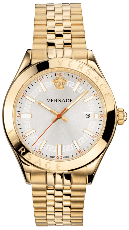 Versace Hellenyium Analog White Dial Gold Steel Strap Watch for Men - VEVK00720 Buy Now By Versace