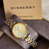 Burberry The Classic Champagne Gold Dial Two Tone Steel Strap Watch for Women - BU10118 Buy Now By Burberry