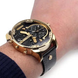 Diesel Mr Daddy Chronograph Black Dial Black Leather Strap Watch For Men - DZ7371 Buy Now By Diesel