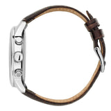 Guess Horizon Chronograph White Dial Brown Leather Strap Watch For Men - W0380G2 Buy Now By Guess