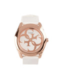 Guess G Twist White & Gold Dial White Silicone Strap Watch For Women - W0911L5 Buy Now By Guess