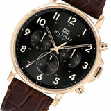 Tommy Hilfiger Daniel Black Dial Brown Leather Strap Watch for Men - 1710379 Buy Now By Tommy Hilfiger