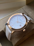 Burberry The City White Dial White Leather Strap Watch for Women - BU9012 Buy Now By Burberry