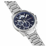 Tommy Hilfiger Decker Quartz Blue Dial Silver Steel Strap Watch for Men - 1791348 Buy Now By Tommy Hilfiger