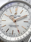 Breitling Navitimer Automatic 35 White Dial Silver Steel Strap Watch for Men - A17395F41G1A1 Buy Now By Breitling