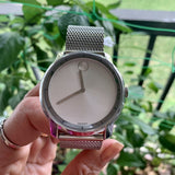 Movado Bold Silver Dial Silver Mesh Bracelet Watch For Men - 3600260 Buy Now By Movado
