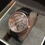 Burberry The Classic Brown Dial Brown Leather Strap Watch for Men - BU10012 Buy Now By Burberry