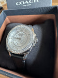 Coach Boyfriend Silver Dial Black Leather Strap Watch for Women - 14503152 Buy Now By Coach