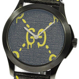 Gucci G Timeless Ghost Black Dial Black Leather Strap Watch For Men - YA1264019 Buy Now By Gucci