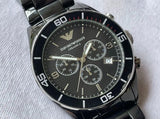 Emporio Armani Black Ceramic Chronograph Black Dial Watch For Men - AR1421 Buy Now By Emporio Armani