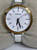 Fossil Classic Minute White Dial White Leather Strap Watch for Women - BQ3328 Buy Now By Fossil