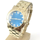 Marc Jacobs Amy Blue Dial Gold Steel Strap Watch for Women - MBM3303 Buy Now By Marc Jacobs