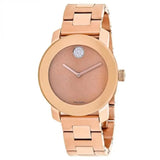 Movado Bold Rose Gold Dial Rose Gold Steel Strap Watch For Women - 3600335 Buy Now By Movado