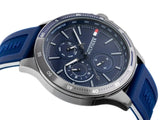 Tommy Hilfiger Bank Blue Dial Blue Rubber Strap Watch for Men - 1791721 Buy Now By Tommy Hilfiger