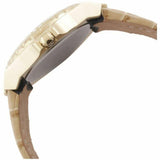 Guess Limelight Quartz Silver Dial Golden Leather Strap Watch For Women - W0775L2 Buy Now By Guess