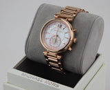 Michael Kors Sawyer Mother of Pearl White Dial Rose Gold Steel Strap Watch for Women - MK6282 Buy Now By Michael Kors