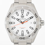 Tag Heuer Aquaracer Quartz White Dial Silver Steel Strap Watch for Men - WBD1111.BA0928 Buy Now By Tag Heuer