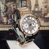 Guess Sassy Quartz White Dial Rose Gold Steel Strap Watch For Women - W0705L3 Buy Now By Guess