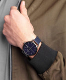 Calvin Klein Even Blue Dial Blue Leather Strap Watch for Men - K7B214VN Buy Now By Calvin Klein