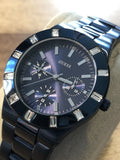 Guess Glisten Analog Blue Dial Blue Steel Strap Watch for Women - W0027L3 Buy Now By Guess