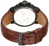 Guess Rigor Analog Black Dial Brown Leather Strap Watch For Men - W0040G8 Buy Now By Guess
