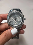Guess Luna Diamonds Silver Dial Silver Steel Strap Watch for Women - W0729L1 Buy Now By Guess