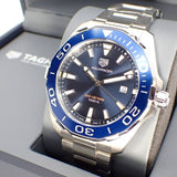 Tag Heuer Aquaracer Blue Dial Silver Steel Strap Watch for Men - WAY101C.BA0746 Buy Now By Tag Heuer
