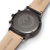 Emporio Armani Sportivo Black Dial Brown Leather Strap Watch For Men - AR2462 Buy Now By Emporio Armani